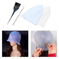 2pcs silicon hair colouring highlighting dye frosting tipping hat tools