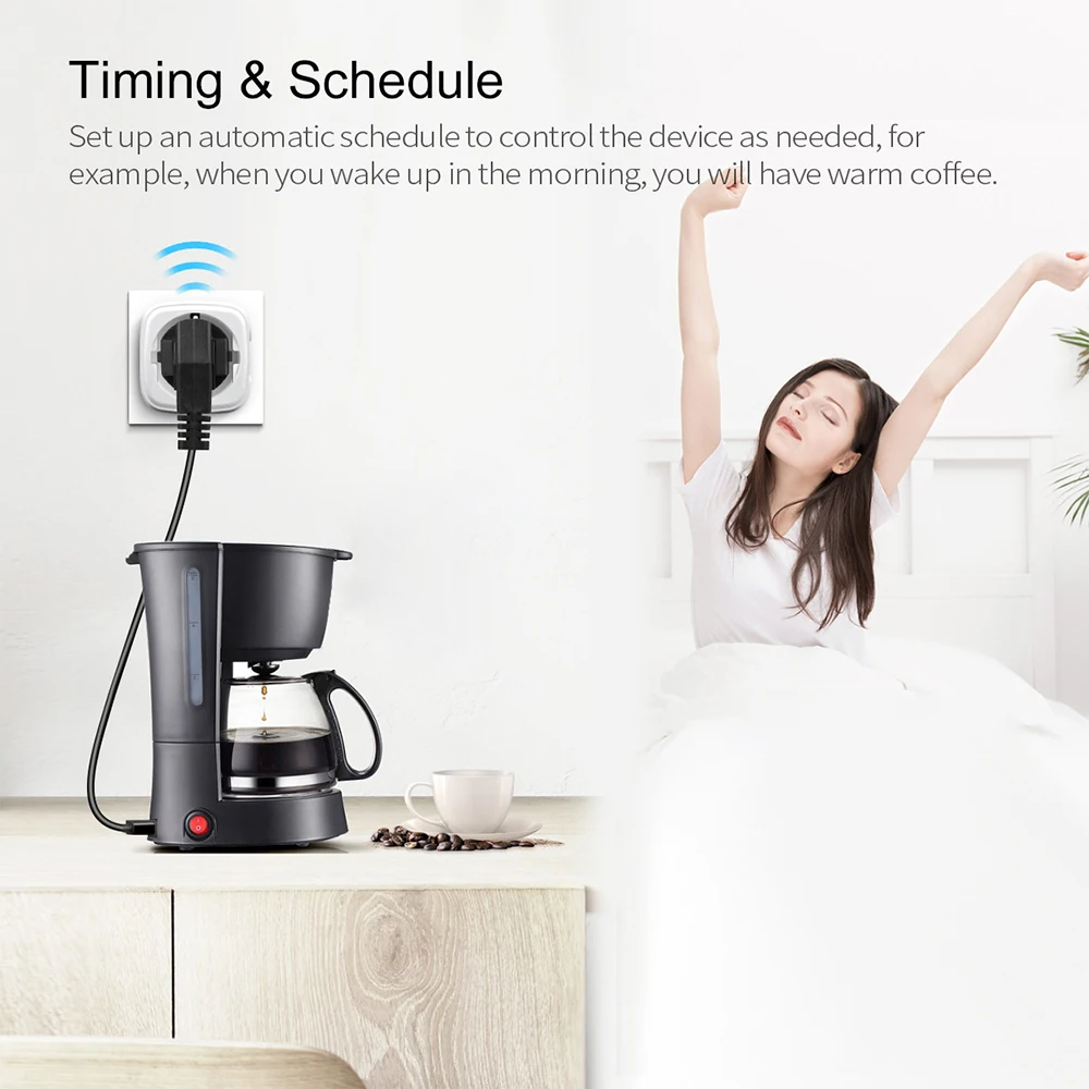 Смарт розетка Tuya SmartLife с поддержкой Wi Fi 16 А|Электрические розетки| |