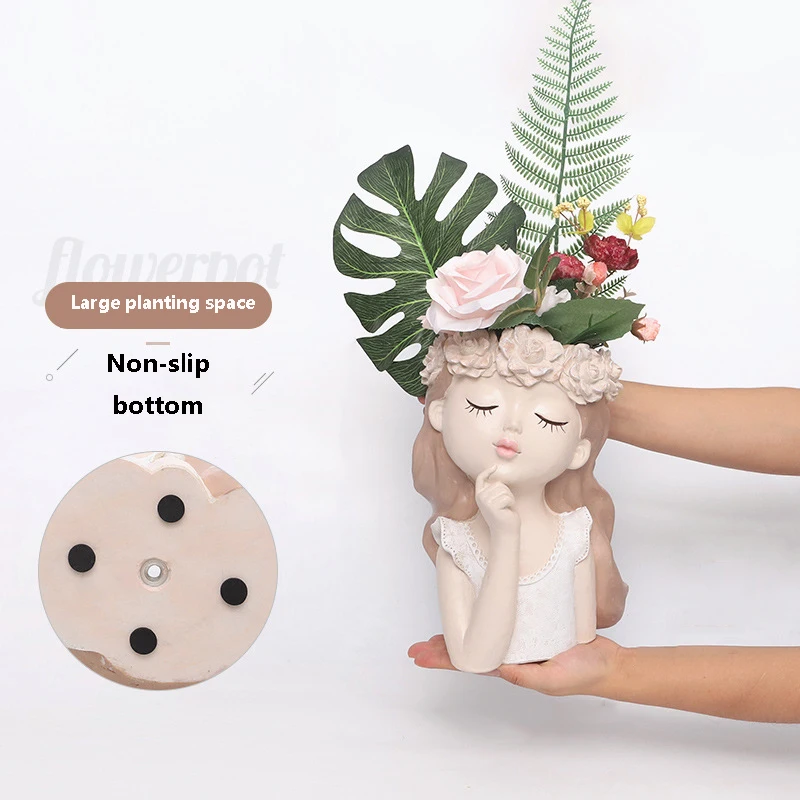 Прекрасные Ангелы для посадки растений. Креативная домашняя декорация: цветочные горшки из смолы. Украшение для стола в виде художественной композиции. Рождественские подарки.
