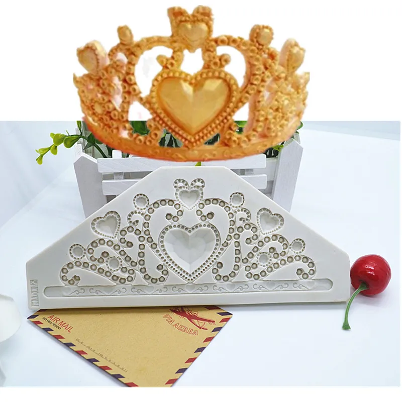 Luyou с короной 1 шт. прессформа торта силикона тиара Шоколад Мыло Fondant (сахарная)