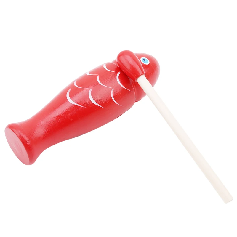 Новый деревянный блок храма музыкальный инструмент игрушки звук красная рыба