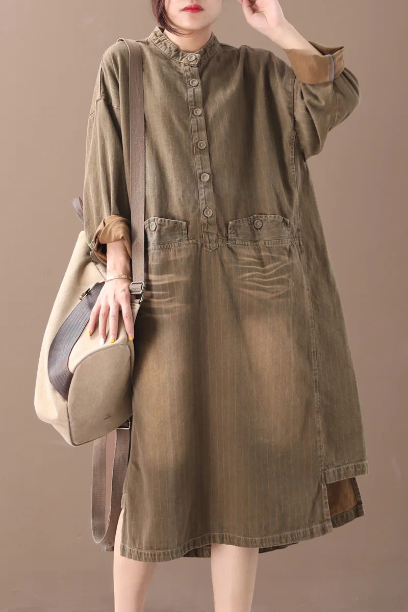 Осенне-зимнее женское платье большого размера свободное Повседневное 2019 новое