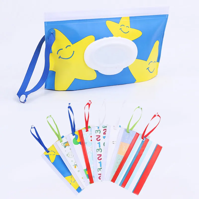 

Fashion Wipes Carrying Case Clutch and Clean Wet Wipes Bag for Stroller Cosmetic Pouch with Easy-Carry Snap-Strap New Arrivals