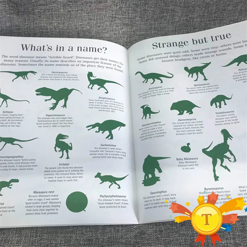 Книги с наклейками в виде динозавров для малышей книжка рассказами на английском