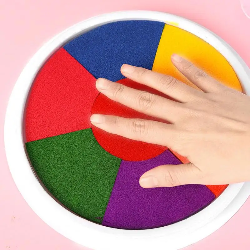

Funny 13/7/6 Colors Ink Pad Stamp DIY Finger Painting Craft Cardmaking Stamp For Kids Education Drawing Toys Interactive Toys
