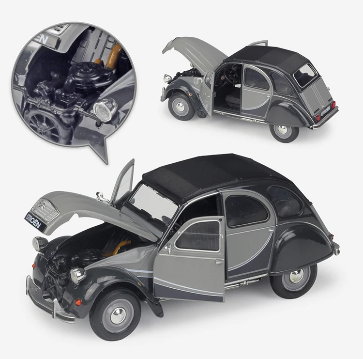 WELLY Модель автомобиля литья под давлением 1:24 Масштаб CITROEN 2CV 6 Charleston классический сплав автомобиль игрушка автомобиль металлическая игрушка автомобиль для детей Коллекция подарков