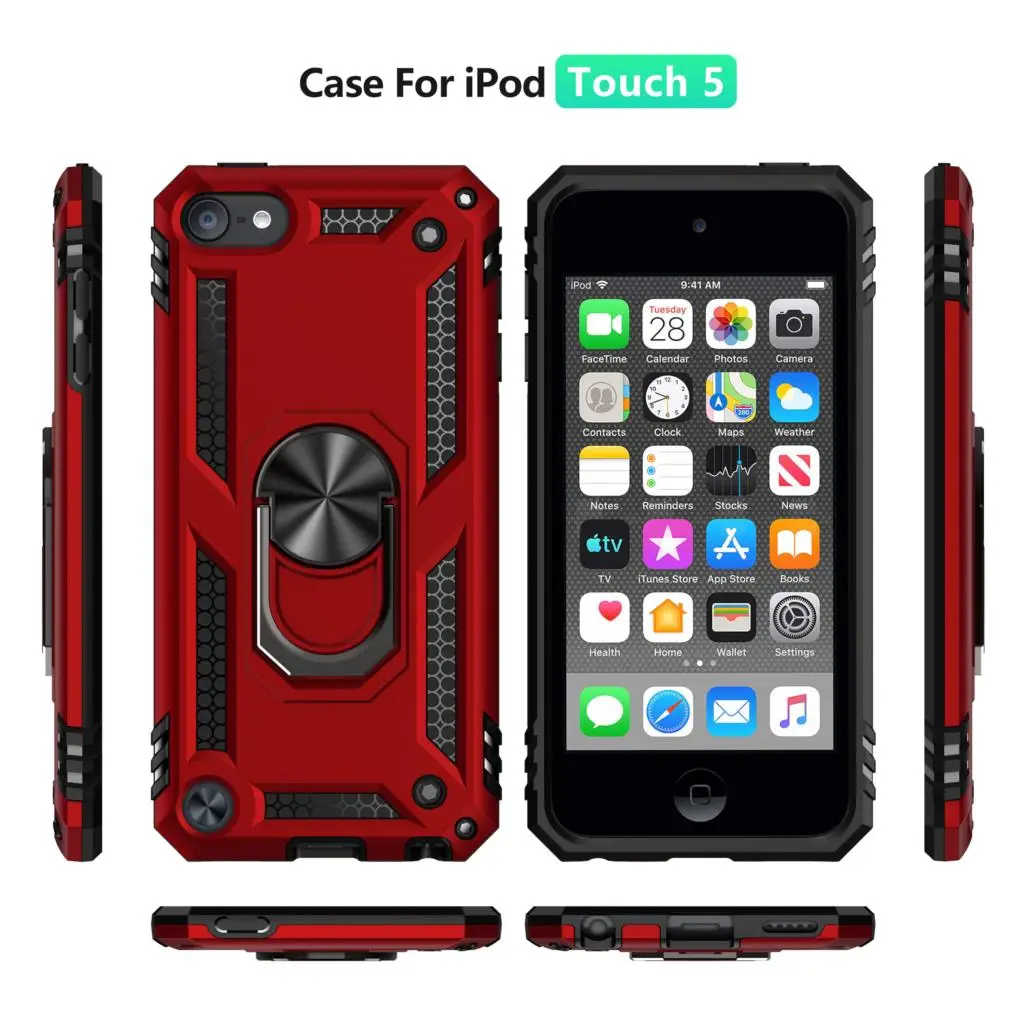 Для Apple iPod Touch 7/Touch 6 5-го поколения Чехол военный класс 15 футов. Защитный Магнитный