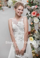 free shipping 2013 new style best seiier high quality bride wedding custom size hand flowers appliques pearls bridesmaid dress