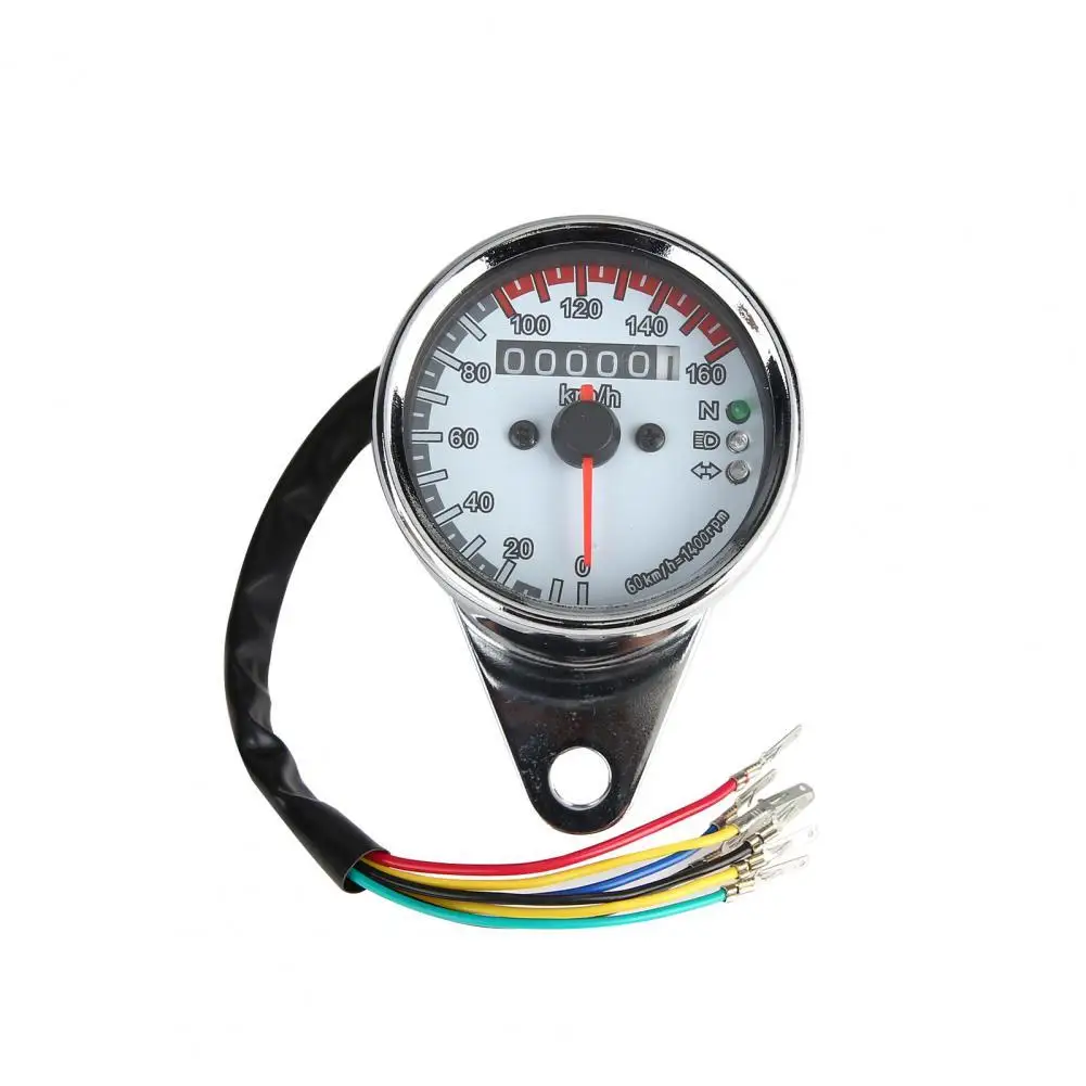 

12V Universal Motorcycle Odometer Speedometer Tachometer with LED Indicator