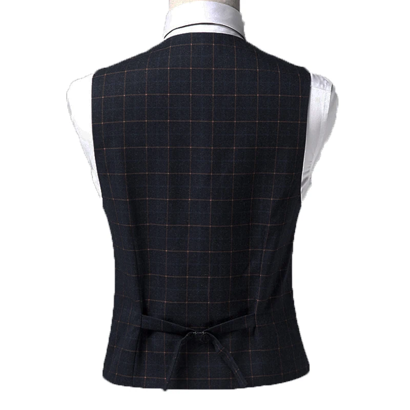 Мужской Slim Fit платья без рукавов костюм куртка для мужчин Повседневное платье