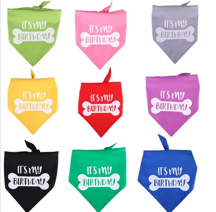 

Pet Neckerchief Scarf Dog birthday Double waterproof saliva towel cat and dog bandana bib scarf collar pet saliva towel scarf