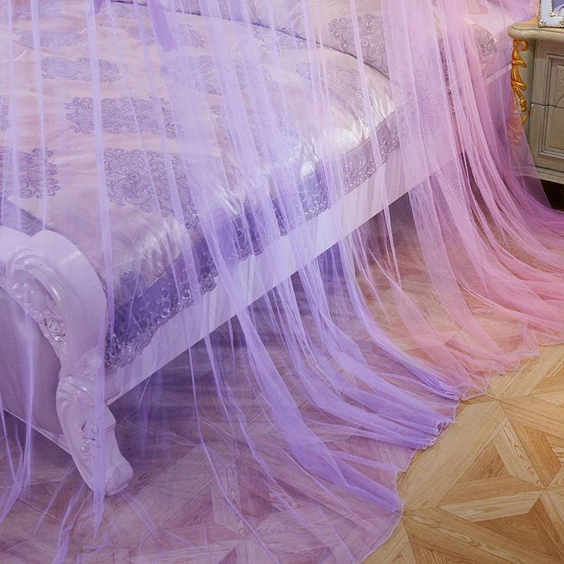 Mosquito Net Red Blue Round Lace Curtain Dome Bed Canopy Netting Princess Summer New Romantic Hanging For Home Decor 2021 | Дом и сад