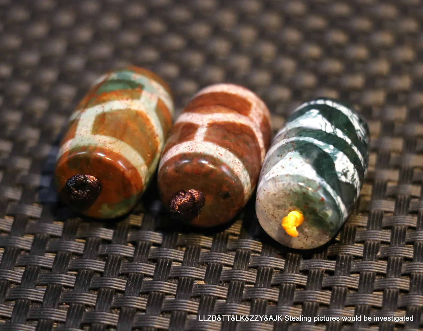 

LKbrother Talisman Treasure Ultra Energy Tibetan Old Agate Full Cinnabar Dots Tortoise Shell Longevity dZi Bead Pendant Totem