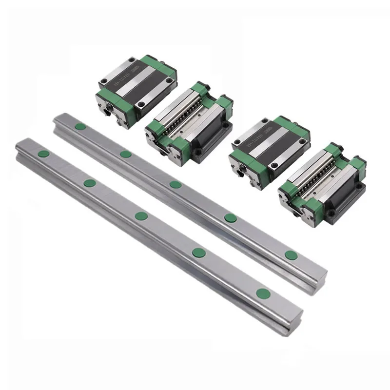 

HGR20 HGR15 HGR25 Square Linear Guide Rail 2pc+4pcs HGH20CA/HGW20CC/HGH15CA Flang Slide Block Carriages Kit For CNC Rail