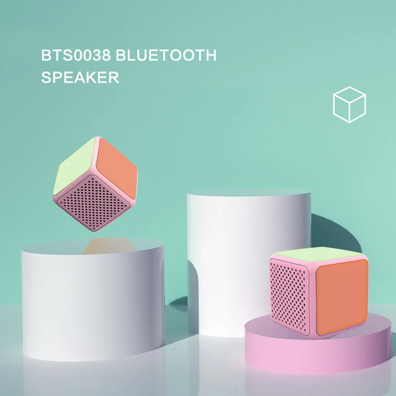 Миниатюрная Bluetooth-колонка небольшой кубический беспроводной динамик уличный