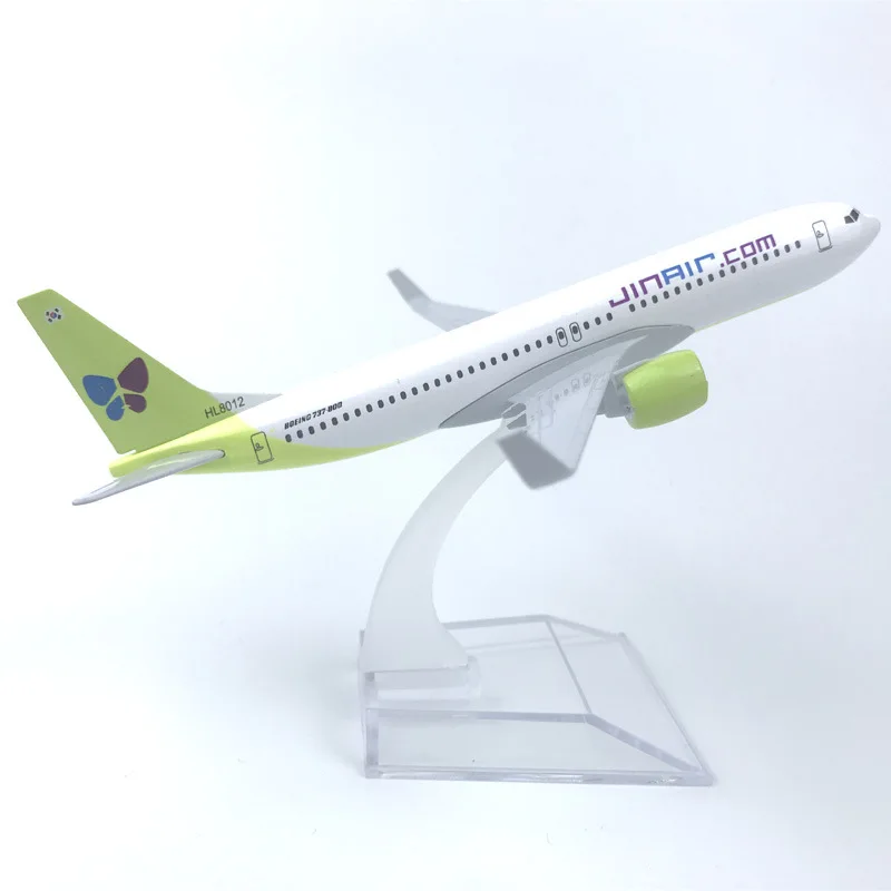 JIN AIR полеты Boeing 737 самолет литье под давлением модель самолета 6 "металлический