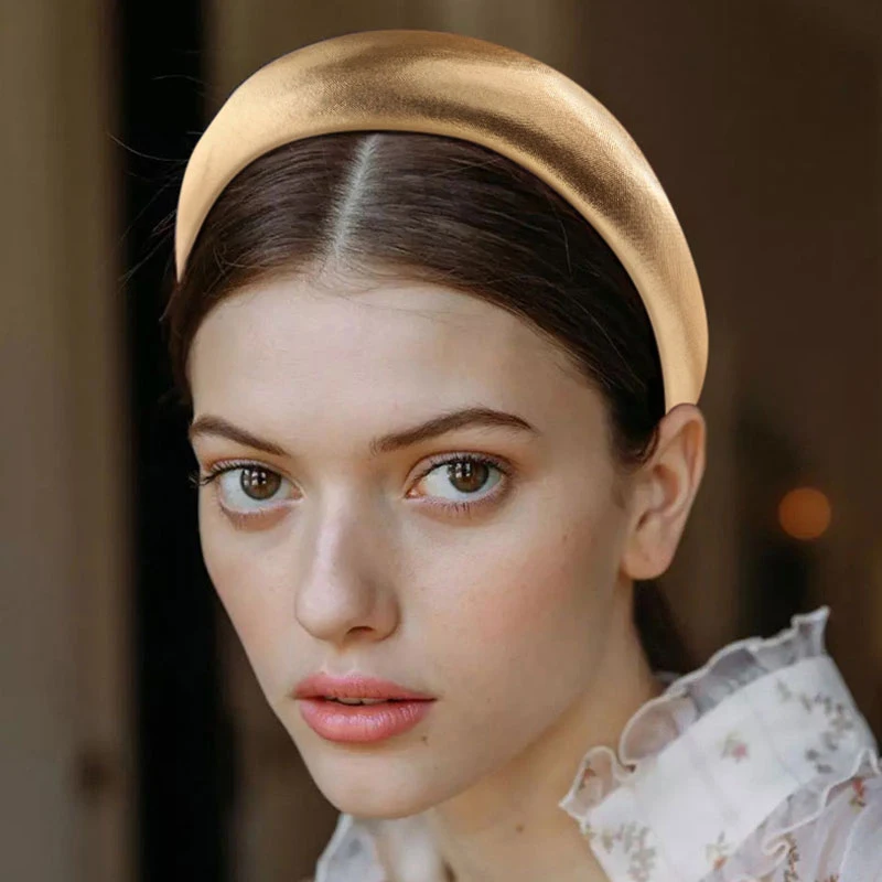 

2019 New Leather Sponge Padded Headband Fashion Hairband Bezel Turban Elegant Women Girls Hair Accessories Headwear Hair Hoop