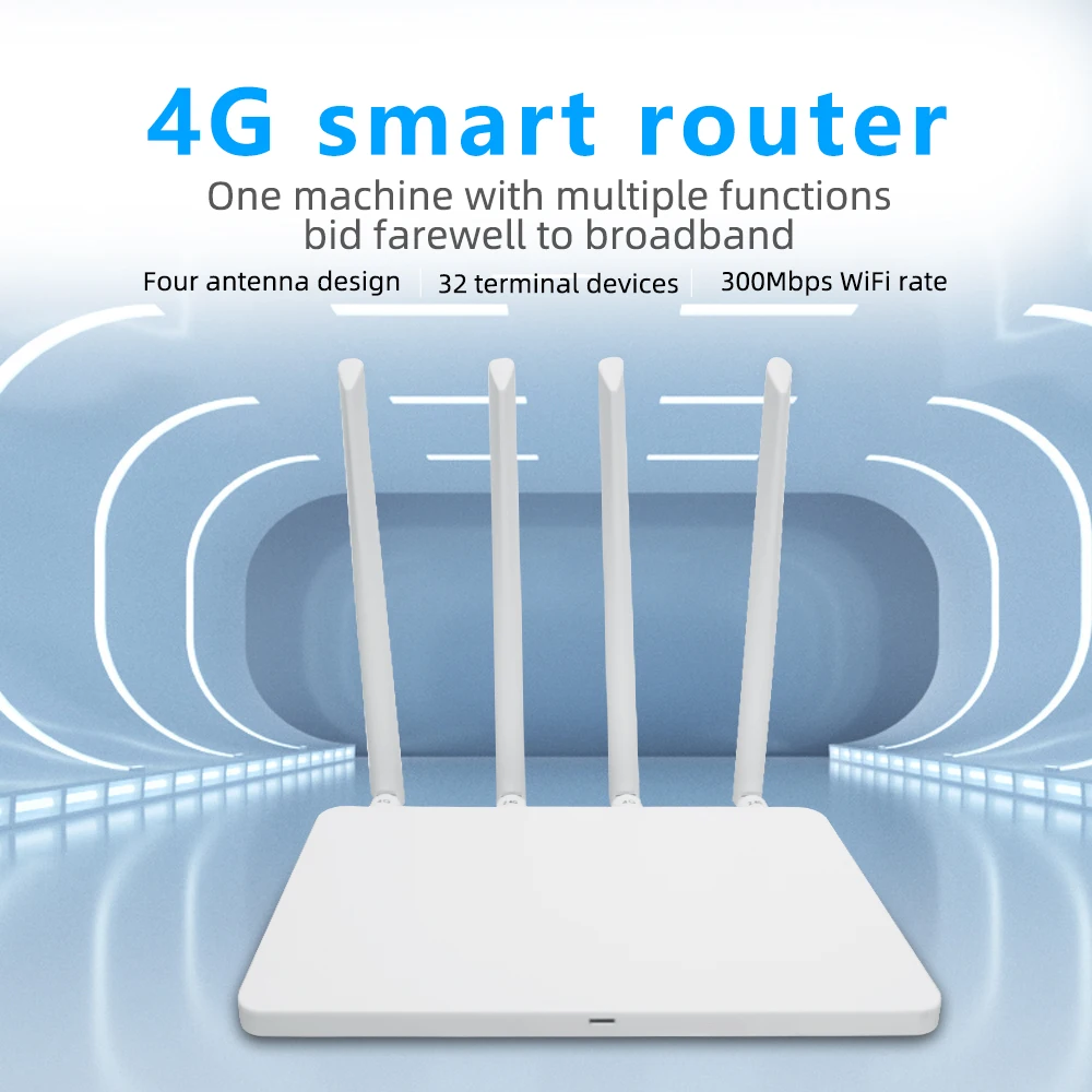 Cioswi 4G LTE Маршрутизаторы с SIM-картами Домашний беспроводной Wi-Fi 1200 Мбит / с 2,4 ГГц 4G-модем Роутер Ультратонкий двухдиапазонный маршрутизатор 2 ...