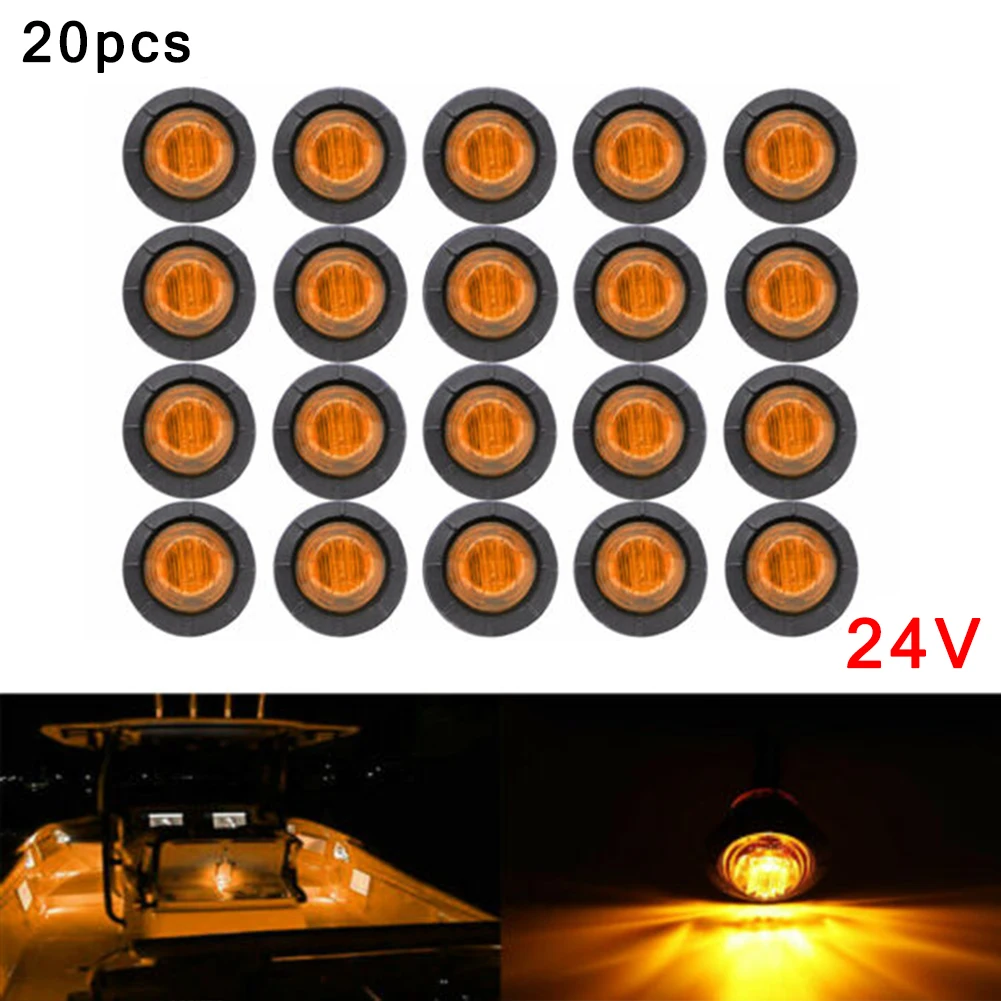 

24V LED Light Marking light 20pcs 3/4 inch LED Clean Durable Nnovation