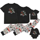 Рождественская Пижама, женские топы с принтом + штаны, Рождественская Одежда для сна, ночная рубашка, Семейные комплекты, пижамный комплект, Новогодняя Одежда