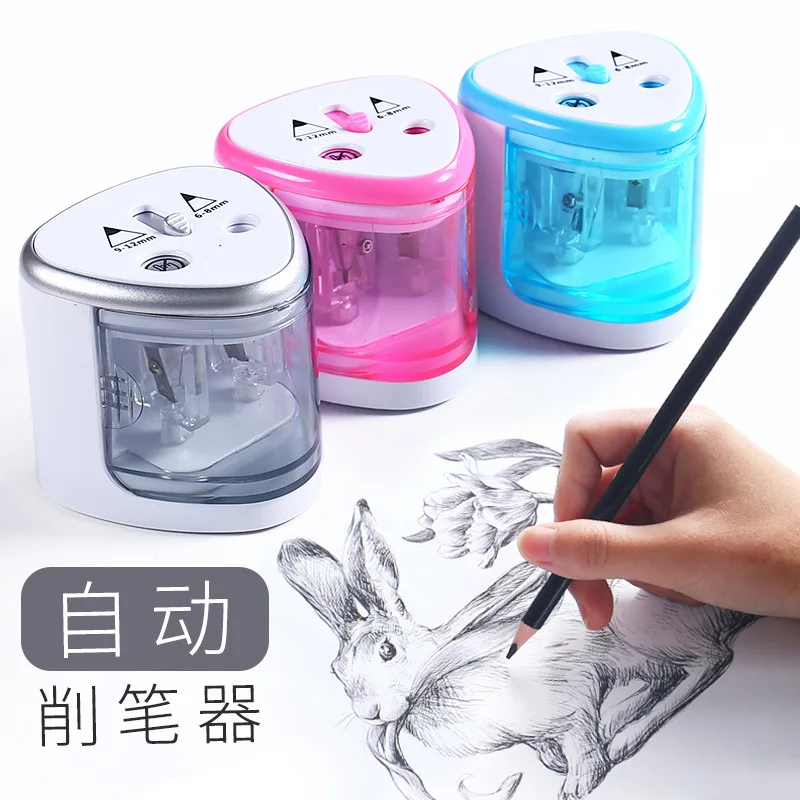 

Electric Auto Pencil Sharpener School Office Supplies Battery Operated Cute Stationery Student