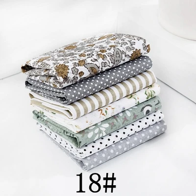 18 7pcs 25X25cm 25x25 см или 10x10 см хлопчатобумажная ткань с принтом для шитья стеганые ткани для лоскутного рукоделия аксессуары ручной работы T7866 - Цвет: 18 7pcs 25X25cm
