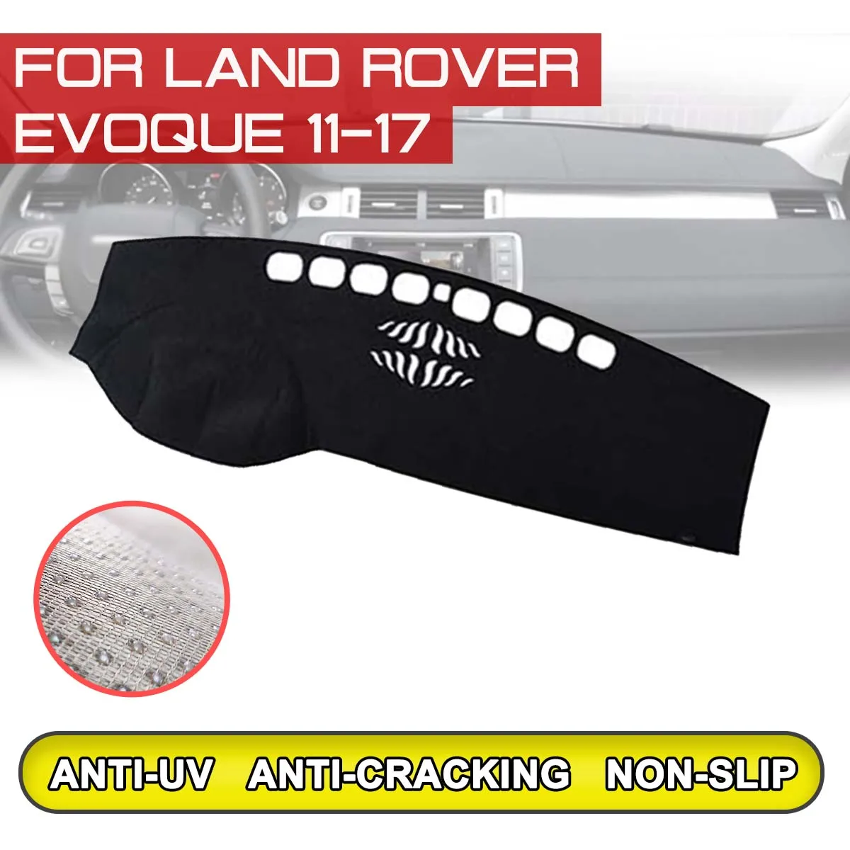 

for Land Rover Evoque 2011 2012 2013 2014 2015-2017 Car Dashboard Mat Anti-dirty Non-slip Dash Cover Mat UV Protection Shade