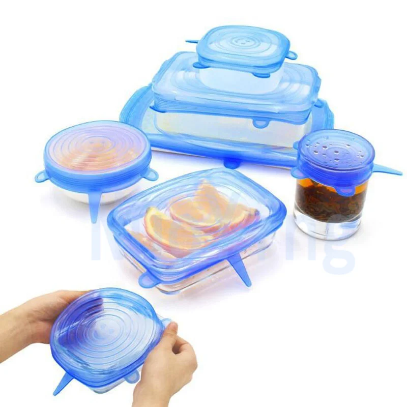 

Reusable Silicon Stretch Lids Universal Lid Silicone Food Wrap Bowl Pot Lid Silicone Cover Pan Cooking Kitchen Cover Stoppers