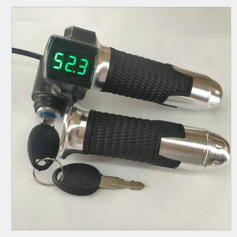 Поворотный дроссель с индикатором напряжения 12-99 в и блокировкой/ключом для