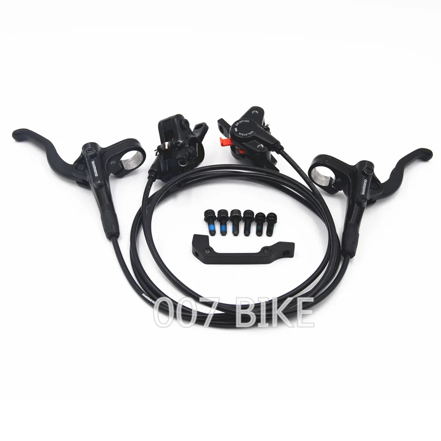 Новинка SHIMANO MT420 MT520 4 поршневой тормоз Горный велосипед Hidraulic Дисковый Тормоз MTB левый и правый MT400 2 поршневой MT401 тормоза