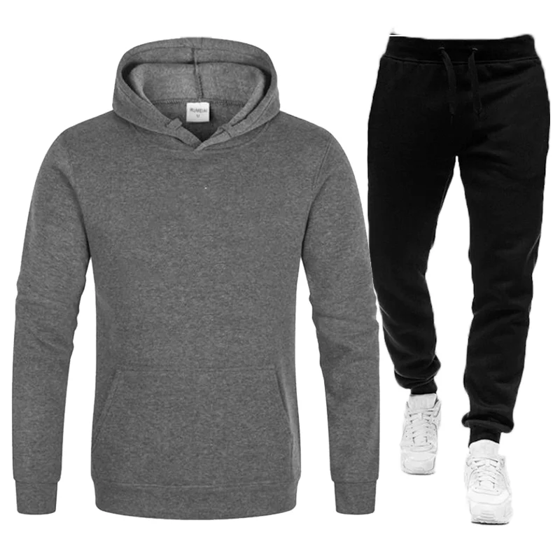 

Men's Sets Hoodies+Pants Autumn Winter Hooded Sweatshirt Sweatpants Fashion Slim Fit Men Set Hoodie Pant Hip Hop Pullover Hoody