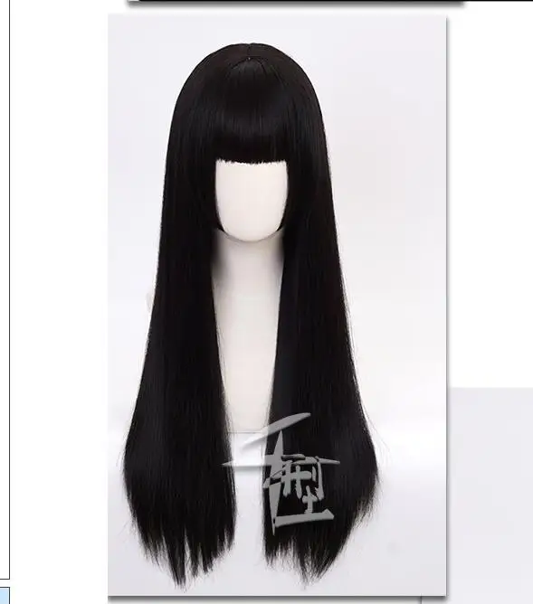 

Pelucas Kakegurui yumeko jabami para Cosplay, pelucas de pelo resistentes al calor, peluca recta negra halloween