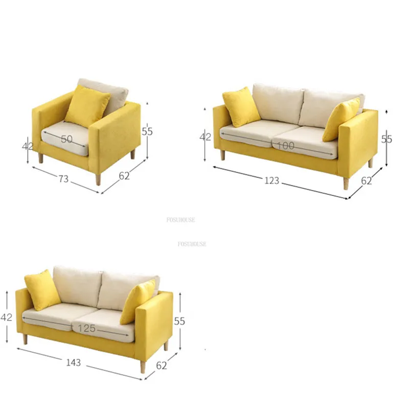 Скандинавский простой тканевый маленький диван домашняя мебель диваны для