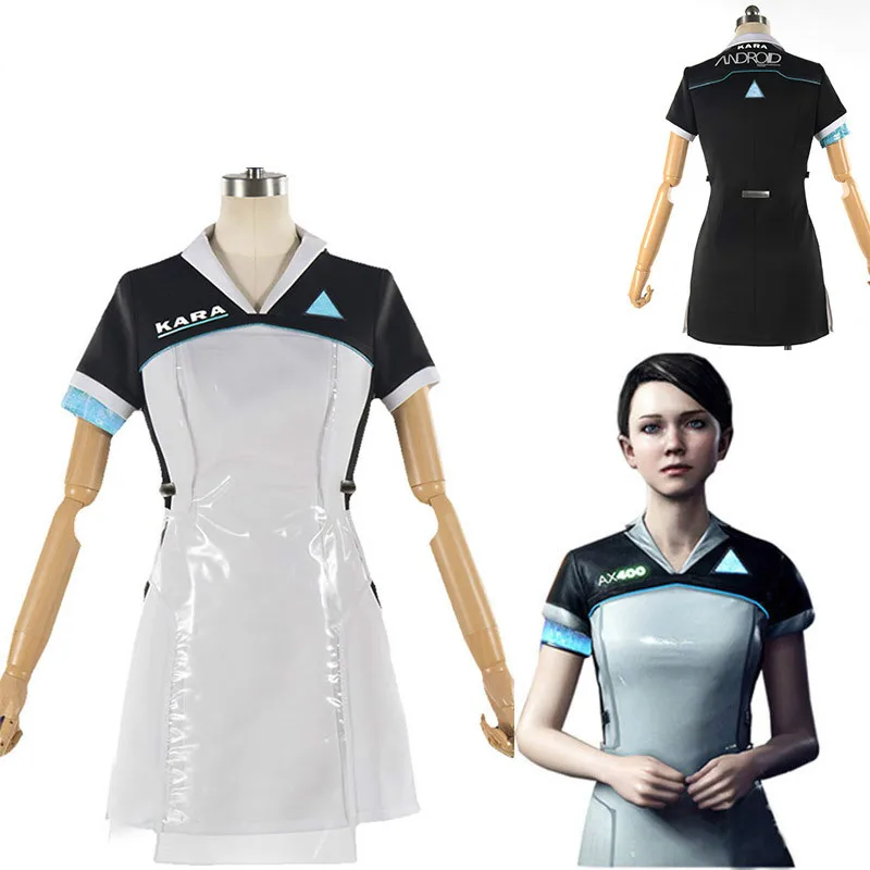 

2020 Game Detroit: Become Human KARA Cosplay Costume Code AX400 Agent Outfit Girls Cute Dress Halloween Carnival Uniforms Top