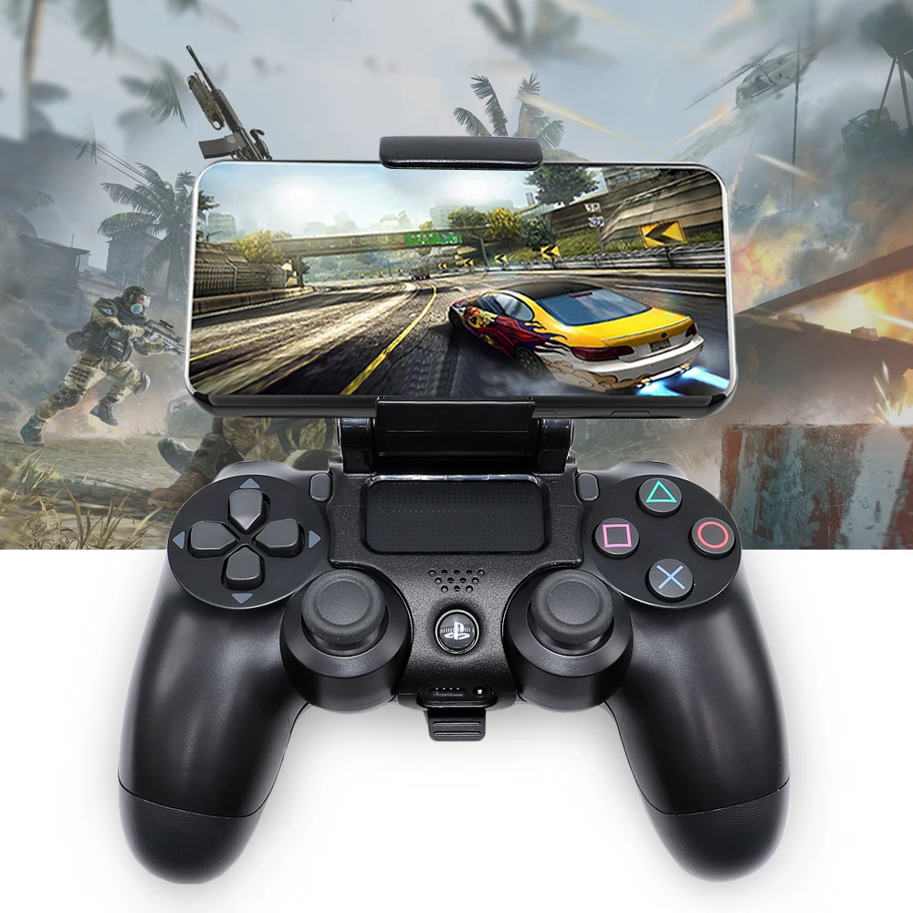 For PS4 Playstation 4 Adjustable Controller Smartphone Clip Gamepad Mount Stand Universal Handle Bracket Phone Holder Accessory |