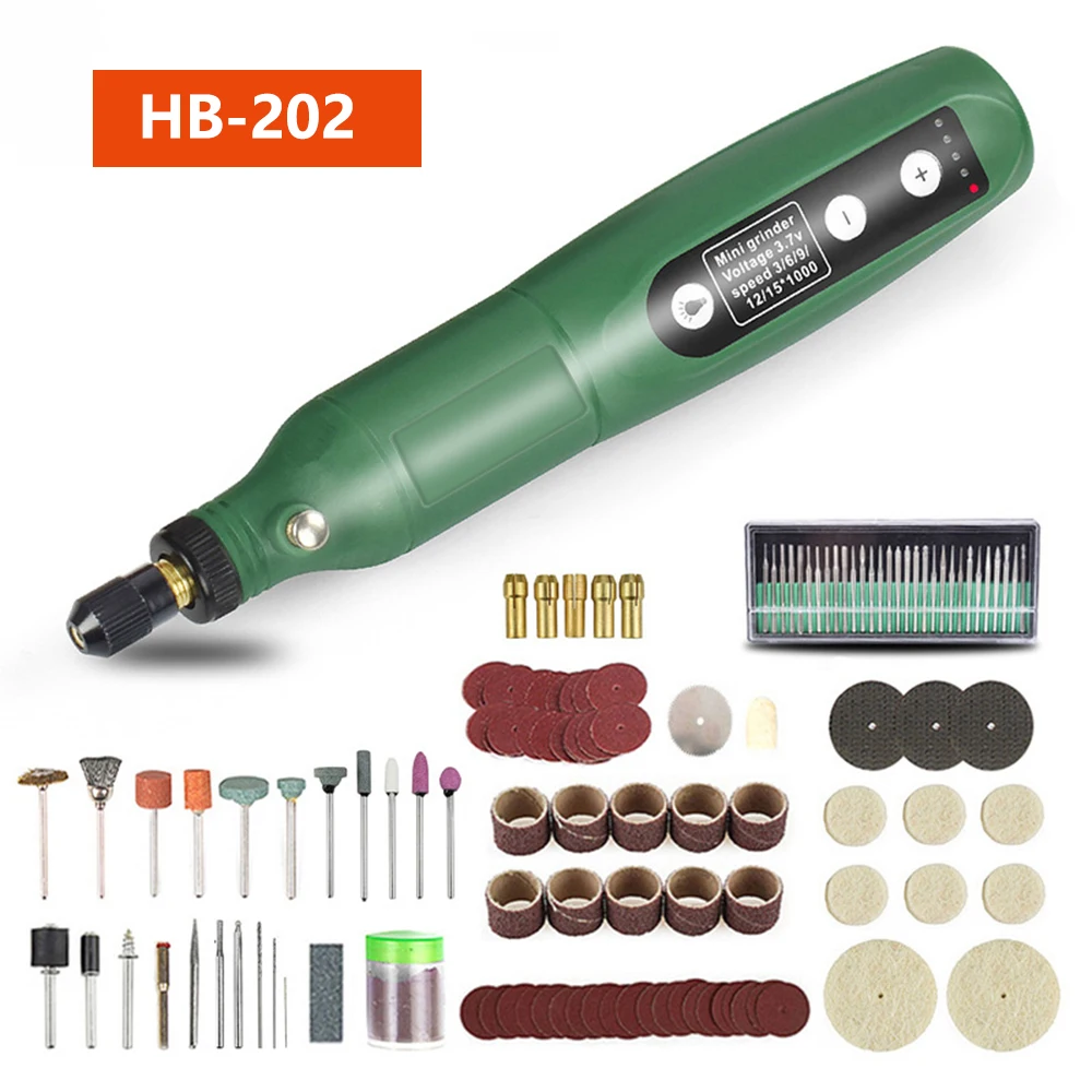

Миниатюрная электрическая шлифовальная машинка с аккумулятором, беспроводной аппарат для резьбы, гравировки, отделки, полировки, микросверления, 5/3/1 скоростей
