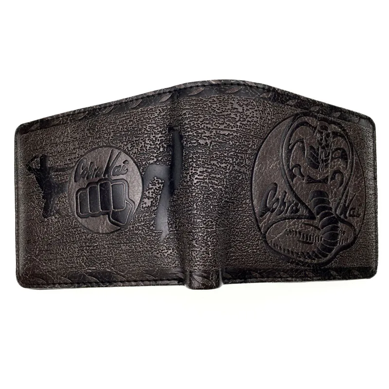 Cobra kai Винтаж Для мужчин кожаный бумажник Двойные 7 Кредитная карточка 1 шт.