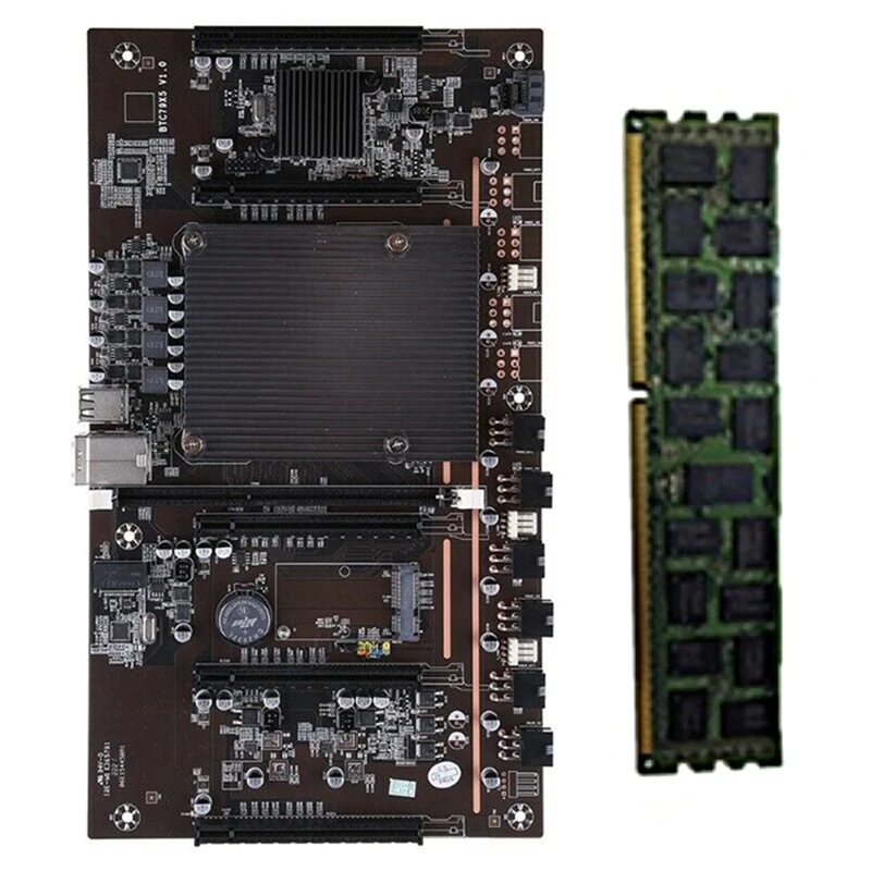 

X79 H61 BTC Mining Motherboard with RECC 4G DDR3 Memory LGA 2011 DDR3 Support 3060 3080 Graphics Card for BTC Miner