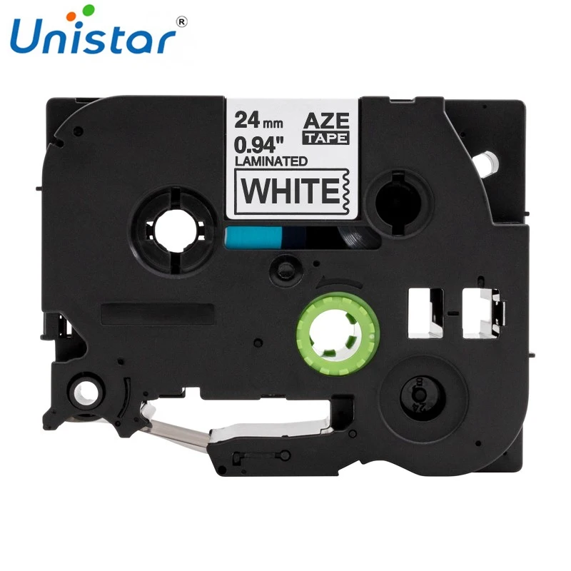 Unistar TZe251 24 мм ленты для принтера, совместимые с Brother P-touch ламинированная этикетка, ленты черного цвета на белом TZ TZe 251 651 TZe-251