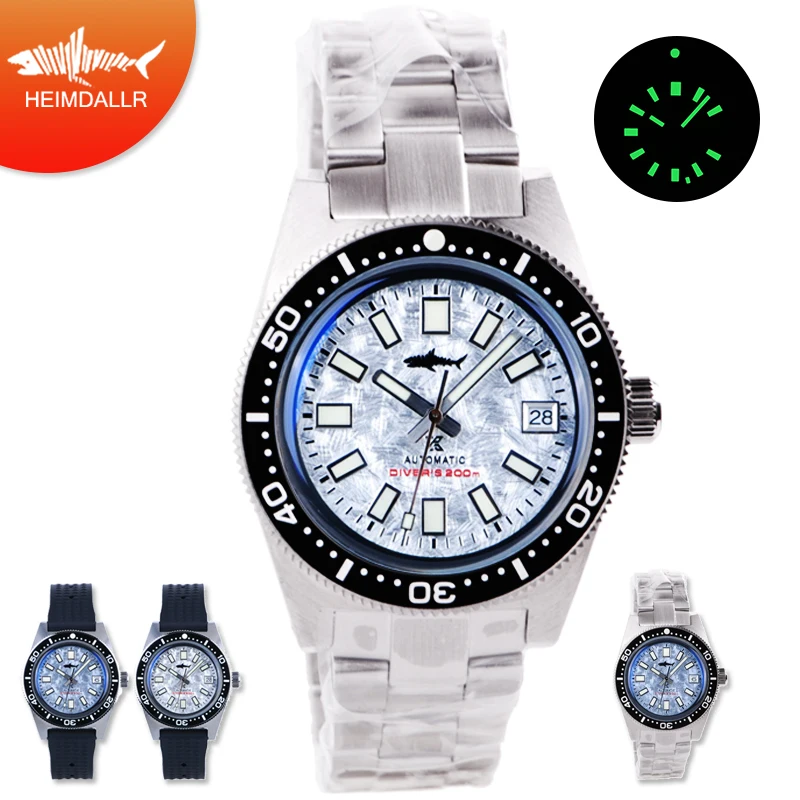 

HEIMDALLR Mens Mechanical Watch Water Resistant Diving Watch Men Luminous Dial NH35A C3 Automatic Watch