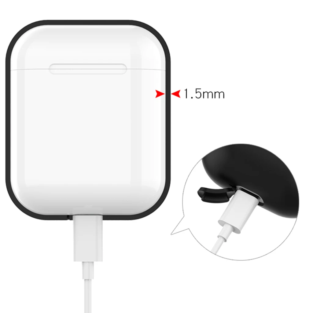 Силиконовый чехол s для Airpods 1 2nd защитный наушников Apple Air pod 2 противоударный