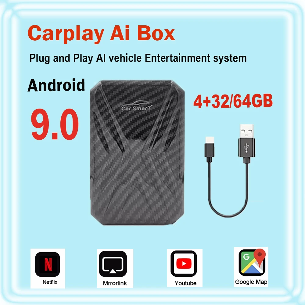 

4 + 64G ТВ для автомобиля Беспроводной MirrorLink Carplay ключ Авто для VW Apple Android видео Carplay развлекательный автомобиль мультимедийный плеер