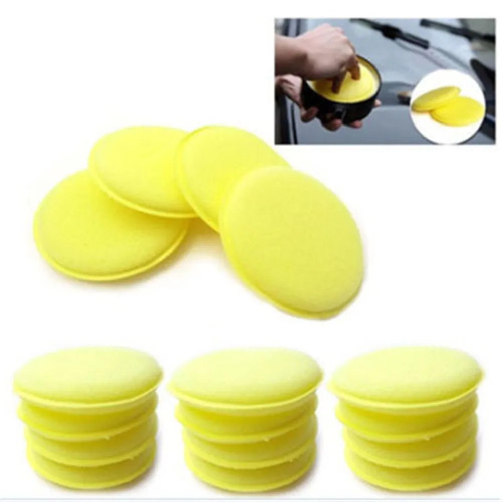 

10Pcs Car Round Waxing Polish Sponges High Density Foam Applicator Pads Curing and Polishing Sponges Car Detailing Tool Car Wash