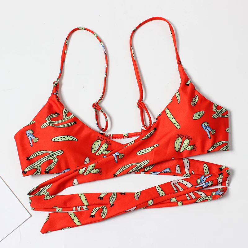 

LEEMIIJUU 2020 Sexy Women Bikini Bandage Swimsuit Swimwear Female Bandeau Thong Brazilian Biquini Bikini Set Bathing Suit Bather