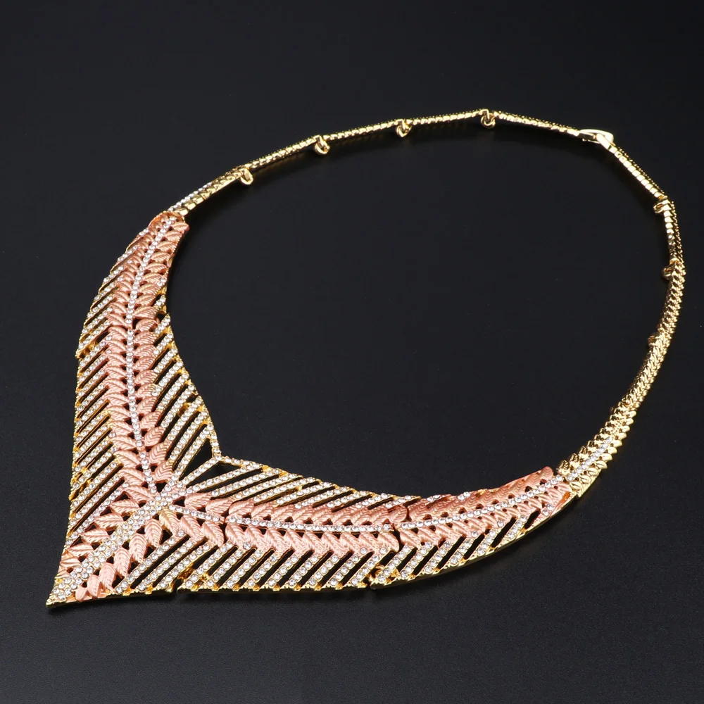 Нигерия огромное ожерелье серьги с кристаллами очаровательный браслет кольцо