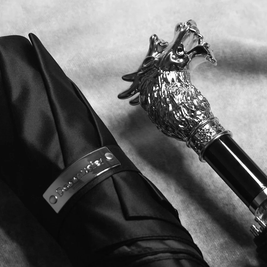 Comprare Retro Pieghevole Ombrello Affari Auto Antivento Nero Ombrello Pieghevole Portatile Di Lusso All'aperto Regenschirm Articoli Per La Casa EB50YS