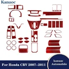 Автомобильные декоративные красные наклейки из углеродного волокна для Honda CRV 2007 2008 2009 2010 2011, аксессуары для интерьера автомобиля