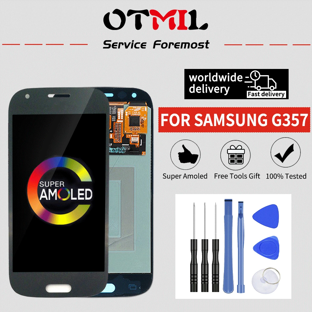 

OTMIL AMOLED 4.3" For SAMSUNG Galaxy Ace 4 LCD Display Touch Screen Digitizer Replacement For SAMSUNG G357 G357F G357FZ Display