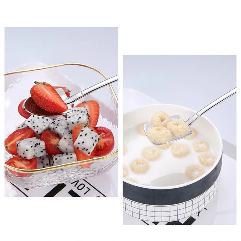 

304 Stainless Steel Spoon Shovel Flat Ice Cream Gift Creative Bar Dessert Spoon Housewares Kitchen Tableware