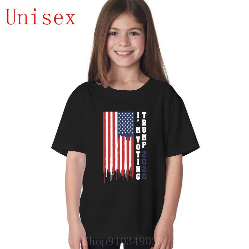 Я голосую Трампа 2020 белая детская одежда g топы для девочек маленьких красивая